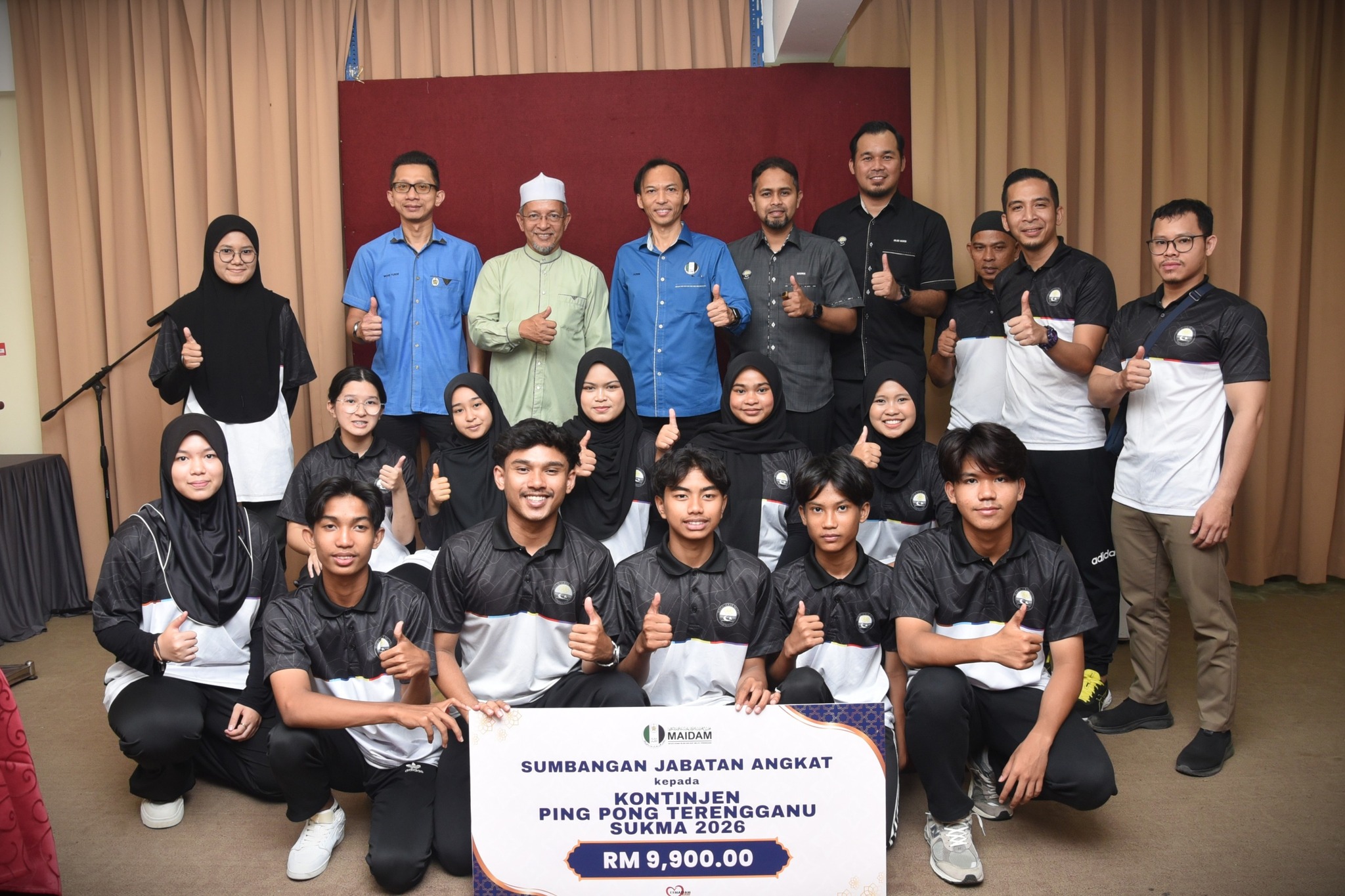 MAIDAM Sumbang Untuk Pasukan Pingpong Terengganu SUKMA 2026